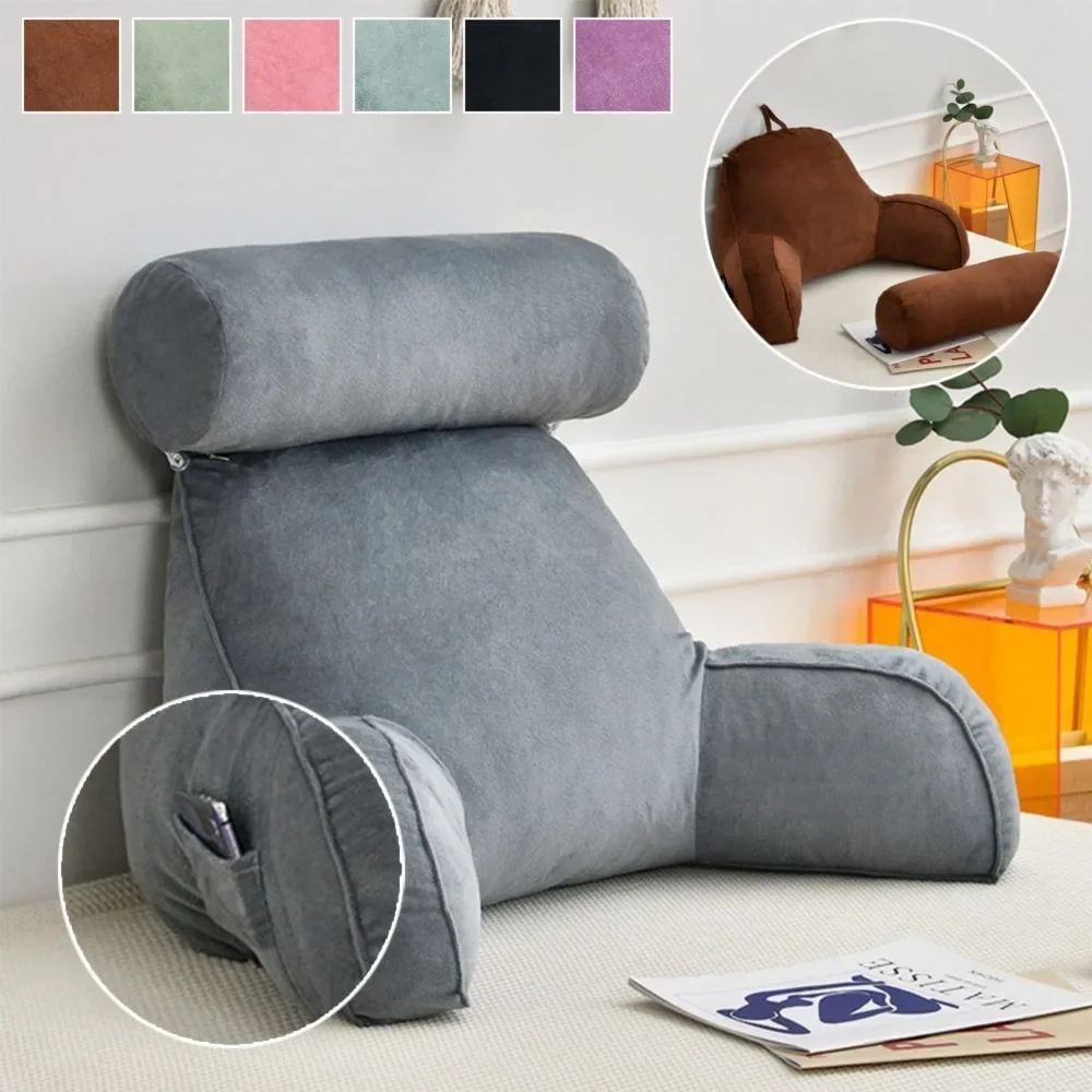 

New Large Bolster Backrest for Office Bed Support Cushions Backrest Relieve Back Pain Reduce Pressure on The Lower Back Cojines