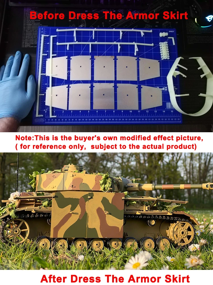 COl\'hyBANK 1/16 Panzer IV kit d\'armure (pour Henglong 3858/3859) RC précieux Armure Jupe CBM-0001