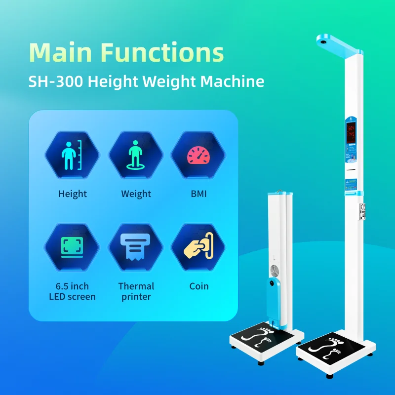 Led Display Coin Operated Digital Body Scale For Business Bmi Height And Weight Weight Scale