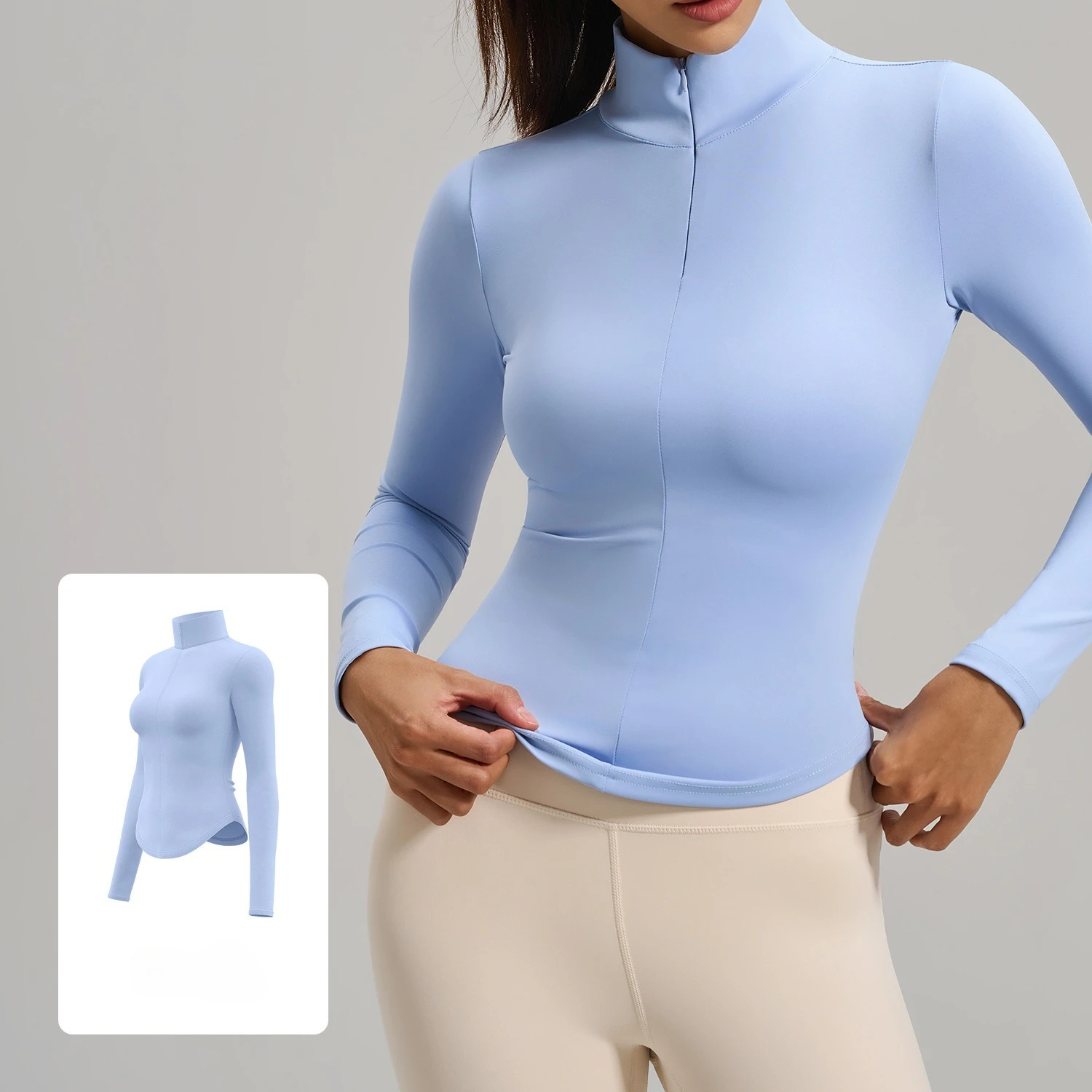 

Long Sleeve Sports Jacket Women Zip Fitness Yoga Shirt Autumn Warm Gym Top Activewear Running Coats Workout Clothes for Cycling