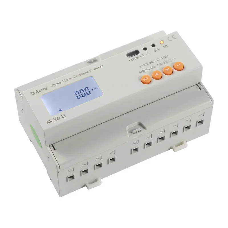 Hot sales smart prepaid energy meter with current transformer kwh pulse output Class 0.5s full function meter