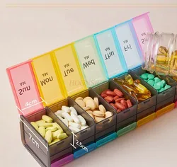 Extra Large Pill Organizer Weekly Pill Organizer Compartments Big Pill Case for Supplements Jumbo Pill Holder for Vitamins