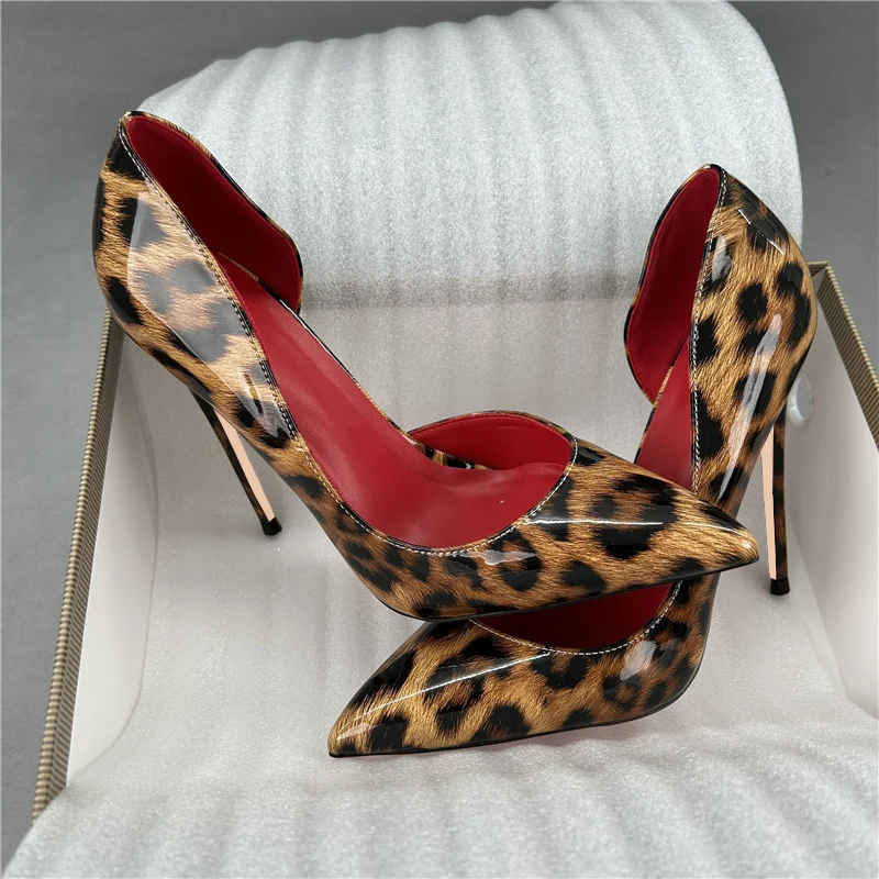 

Sexy Leopard Women Pointy Toe Slip On 12cm High Heel Shoes Ladies Dress Stiletto Shoes Women Pumps 10cm 8cm QP254