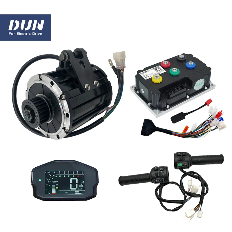 

QS120 2000W Mid Drive Motor Kit 70H with Fardriver ND72300 Controller and T08 Throttle DKD Display for Electric Motorcycle ATV