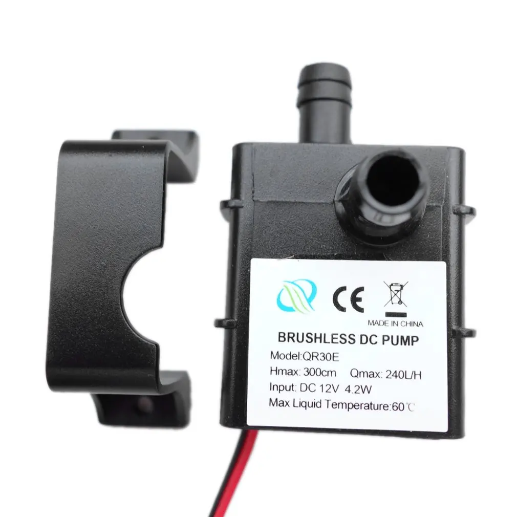 

High Performance QR30E DC 12V 4.2W 240L/H Flow Rate CPU Cooling Car Brushless Water Pump Waterproof Brushless Pump