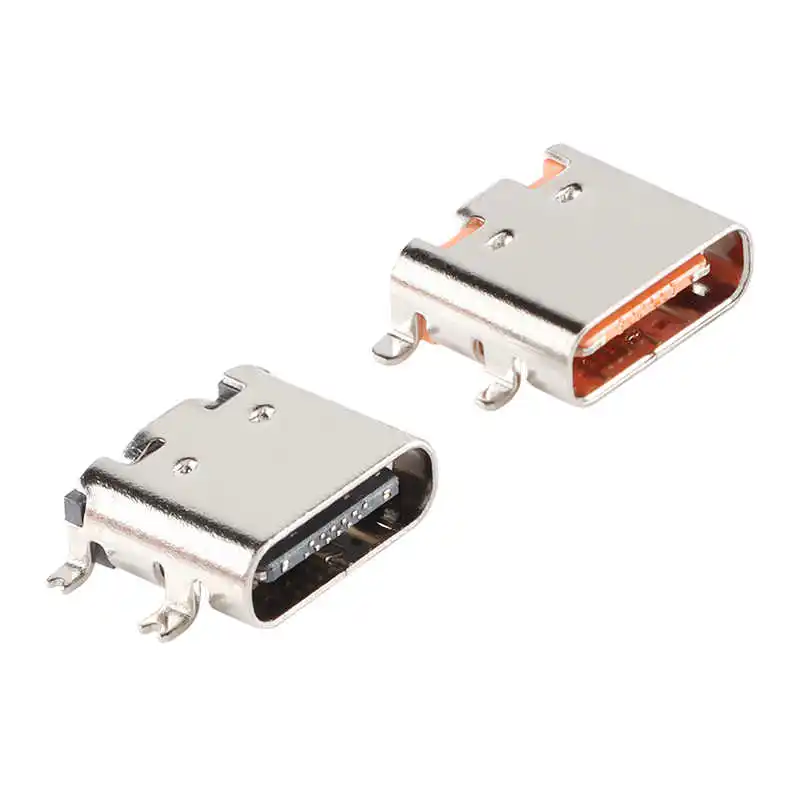 USB Type-C 16P Female Desktop Four-Leg Fully Soldered High-Definition Transmission Interface Fast Charging Socket USB Connector