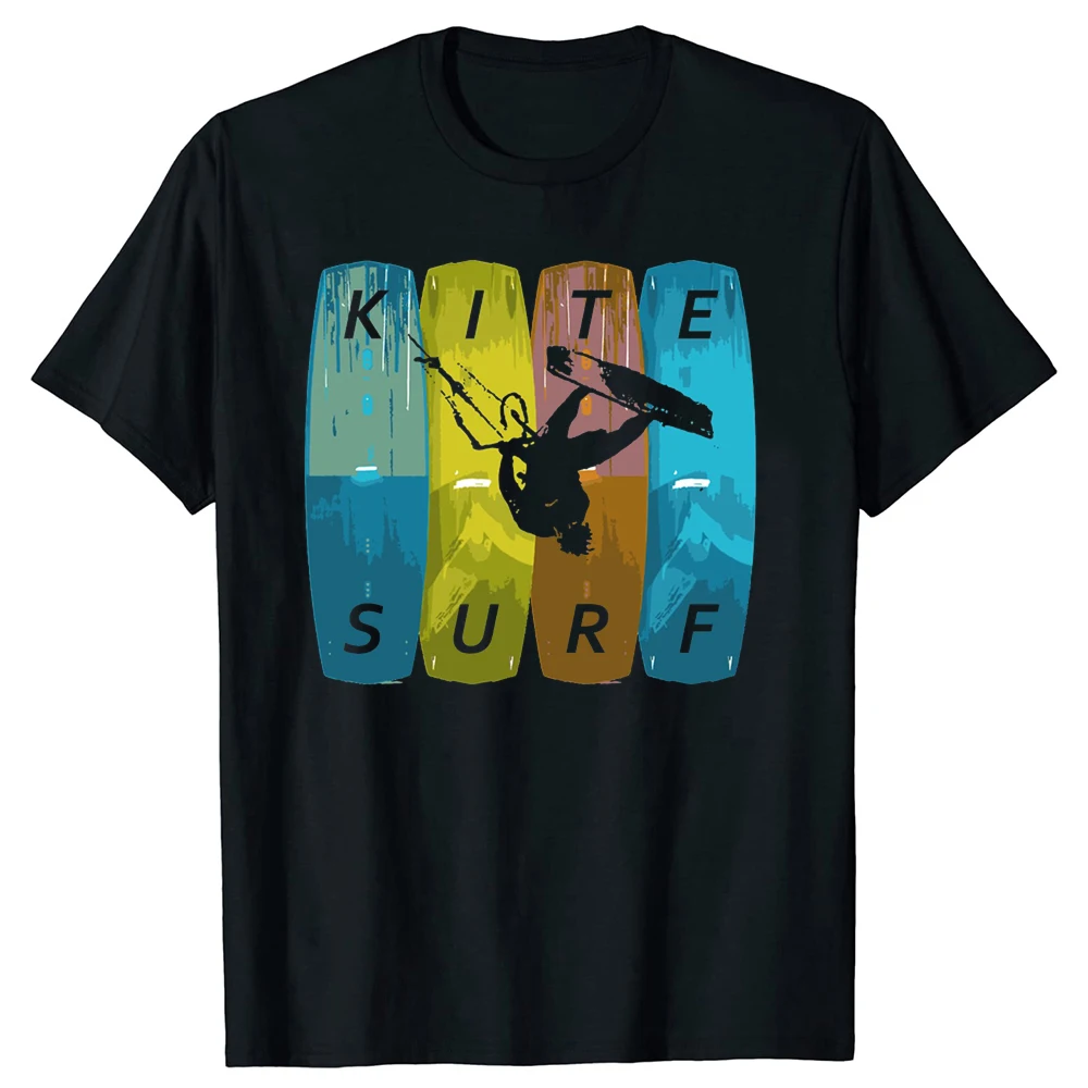 Kitesurfing Kiteboarding Funny TShirt Simple and Leisure Personalize Men's T Shirt Unisex Cotton Tees Euro Size Streetwear