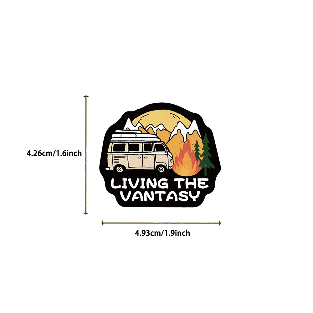 10/30/50/100 Uds. Pegatinas Retro de aventura al aire libre para acampar paisaje de viaje calcomanías de dibujos animados álbum de recortes guitarra pegatina para teléfono decoración