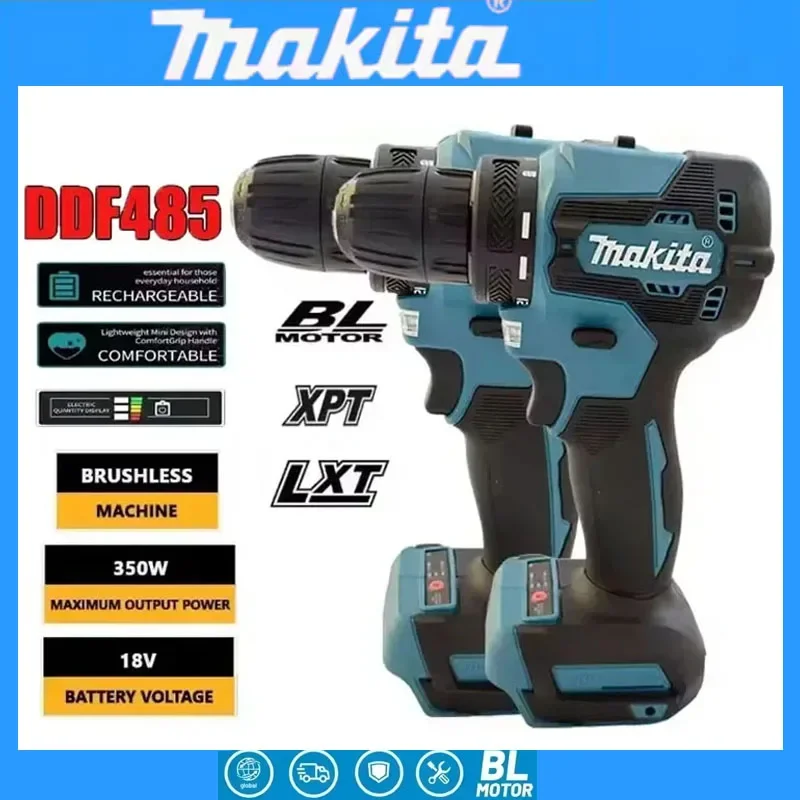 

Аккумуляторная ударная дрель Makita DDF485 18В, бесщеточная, с регулировкой скорости, для сверления и ударных работ