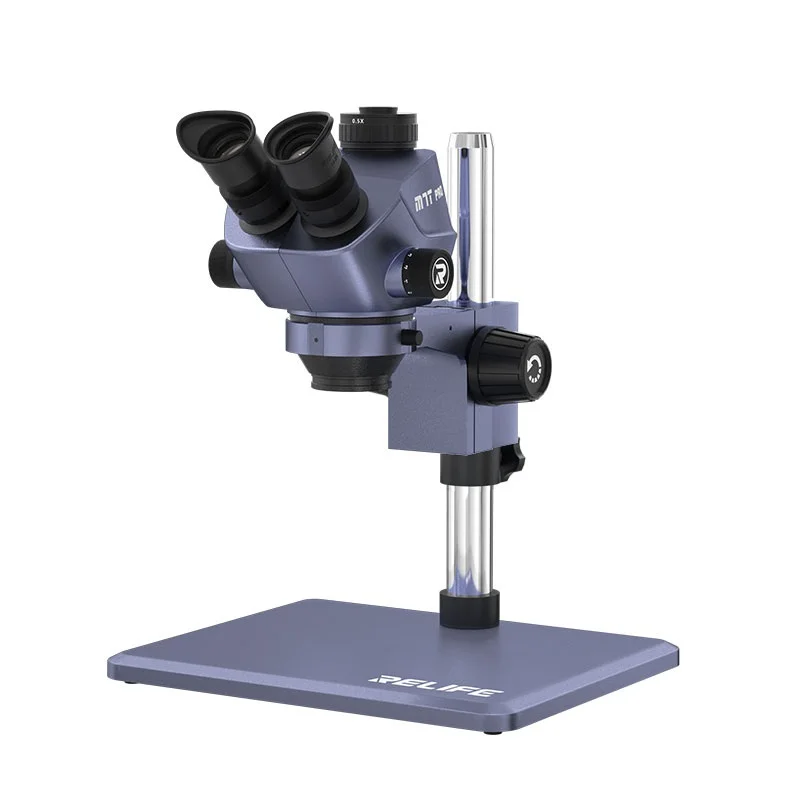 RELIFE RL-M7T Pro-B11 Trinocular HD Microscope 7X-50X Objective Lens For Mobile Repair With Large Size Aluminum Base