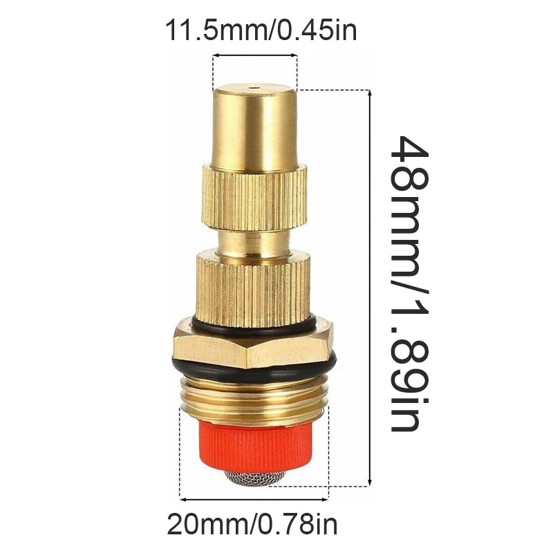 G 1/2 Male Thread,Lawn Sprayer Nozzle with Filter Screen Good Sealing Adjustable, Garden Irrigation Accessory for Courtyards