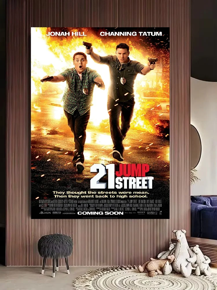21 Jump Street Movie, Print Art Canvas Poster, For Living Room Decor Home Wall Picture