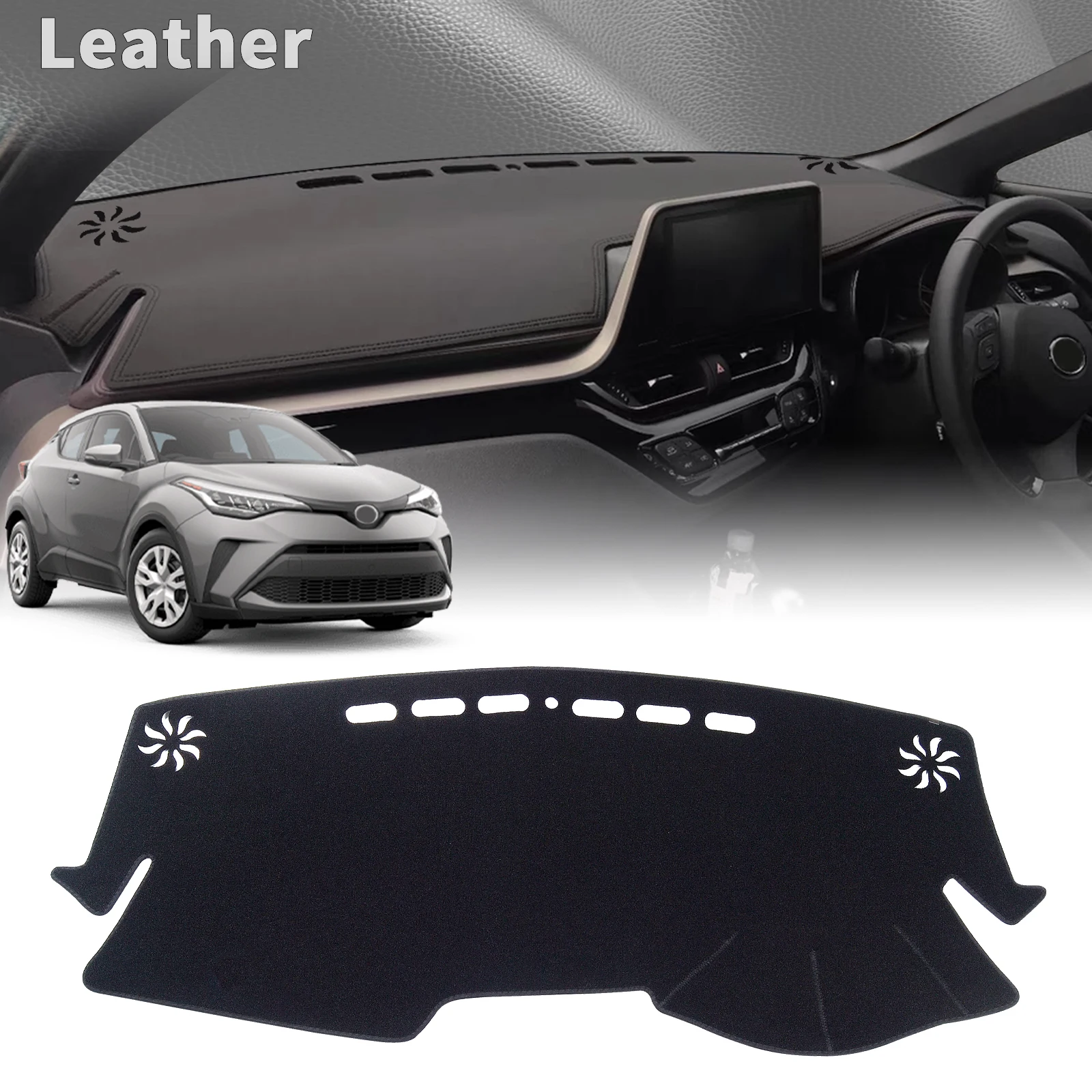 

fit for Toyota C-HR CHR C HR 2023-2016 Car Leather Accessories Dashmat Protective Carpet Dashboard Cover Pad DashMat Sunshade