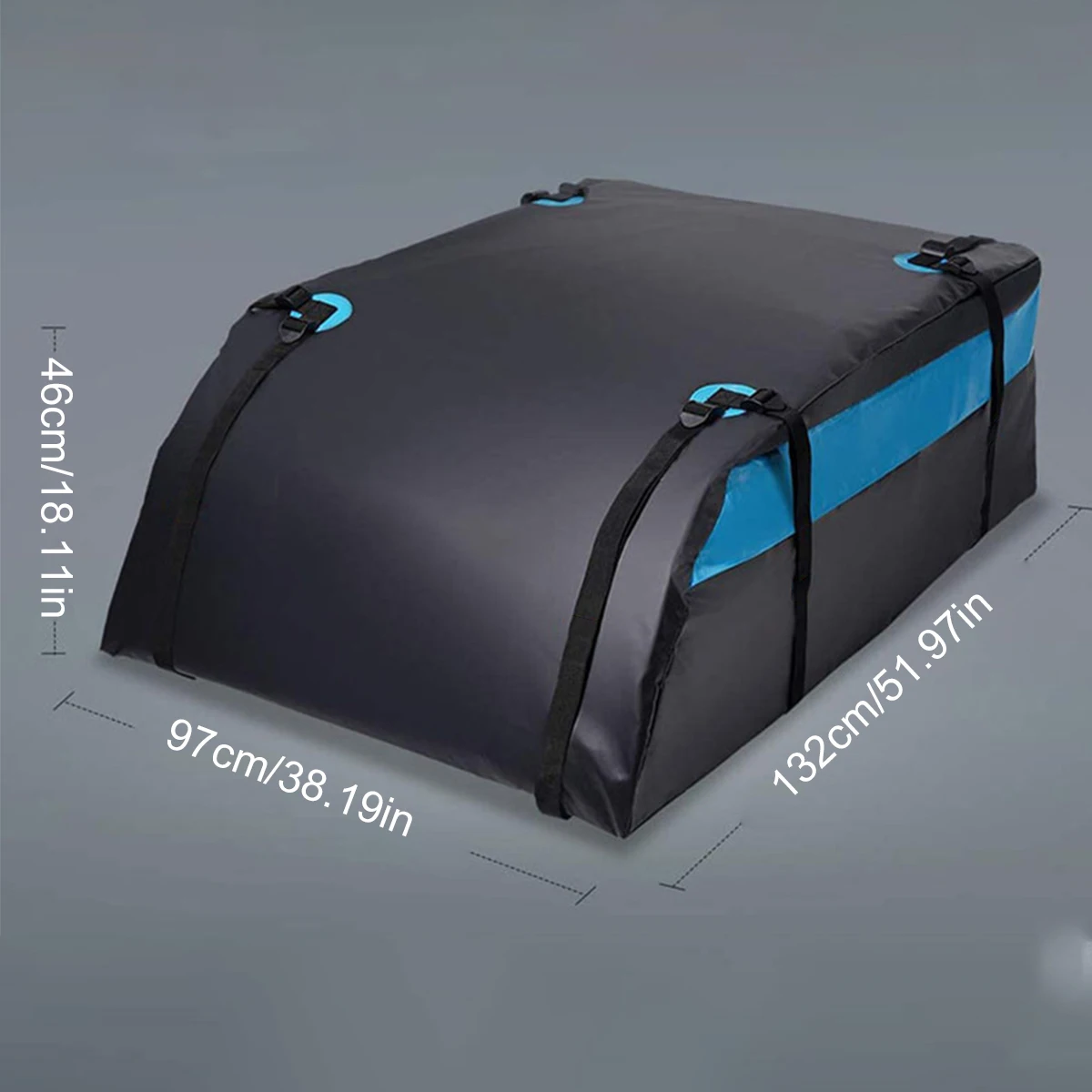 589L 132x97x46cm Universal Large Waterproof UV Protected Car Cargo Roof Bag Carrier Cargo Luggage Travel Bag For SUV Vehicles