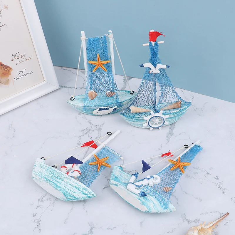 15cm Mediterranean Style Marine Nautical Sailing Boat Ship Craft Home Decoration