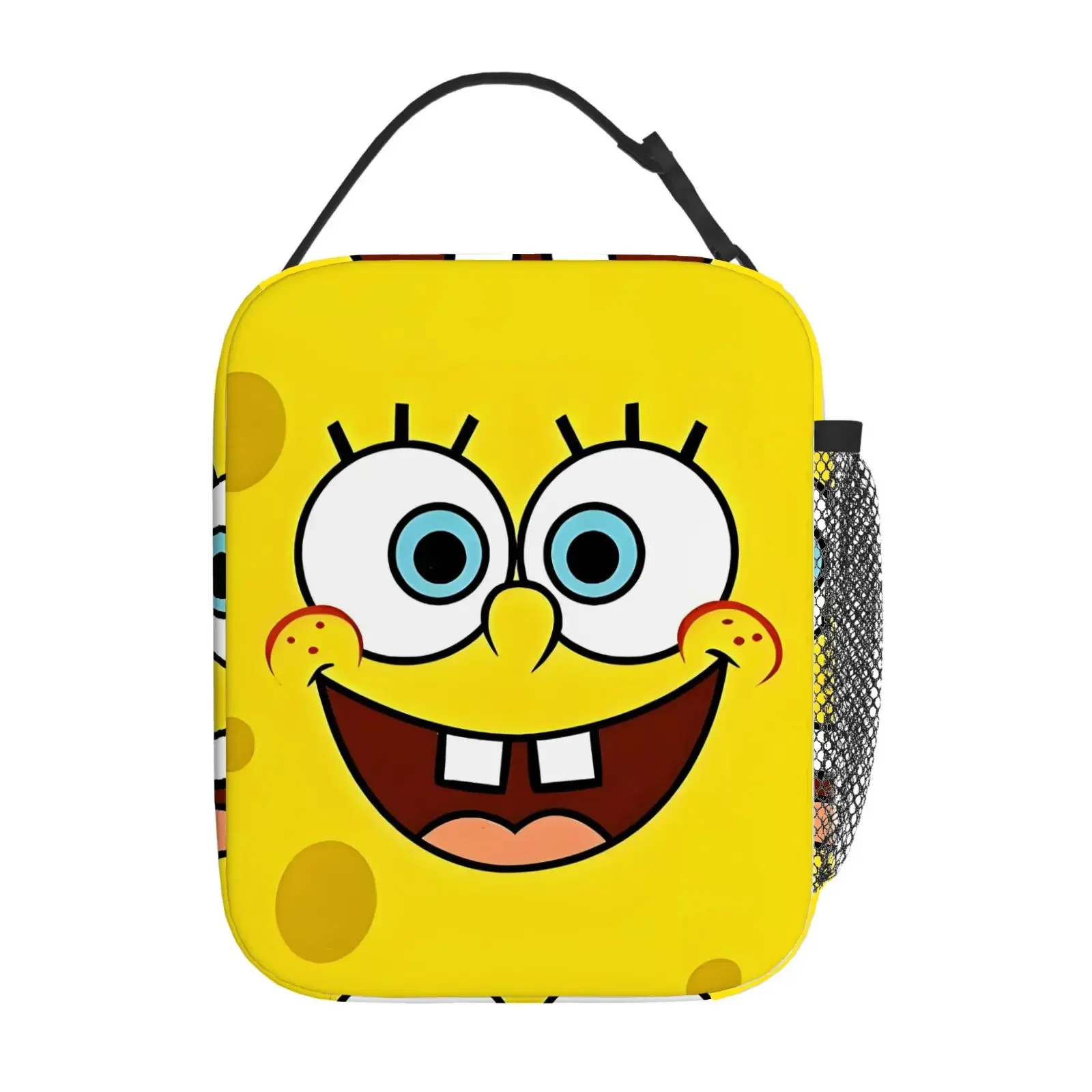 

1pc SpongeBob SquarePants cute cartoon print lunch bag, suitable for leisure travel portable meal bag, picnic, commuting, party
