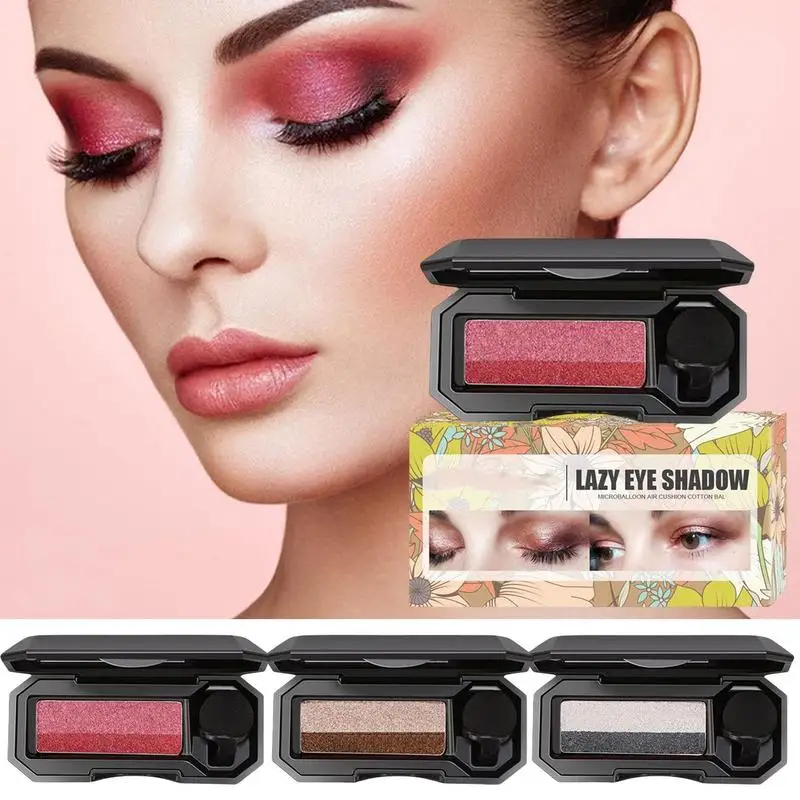 Palette di ombretti pigmentati con ombretto sfumato bicolore con tavolozza di trucco glitterata con cuscino d'aria tavolozza di trucco brillante sfumabile