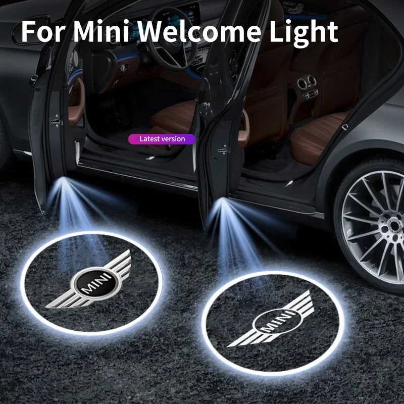 2/4Pcs LED Car Door Projector Light Welcome Lamps For MINI Cooper One JCW Countryman Clubman Cabrio Paceman R60 R57 R55 R56 R53