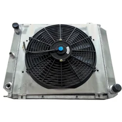 Aluminum Radiator+Shroud+Fan for Volvo 240 242 244 245/740 745/760/940 944 945 L4 MT 1990 1991 1992 1993 1994 1995