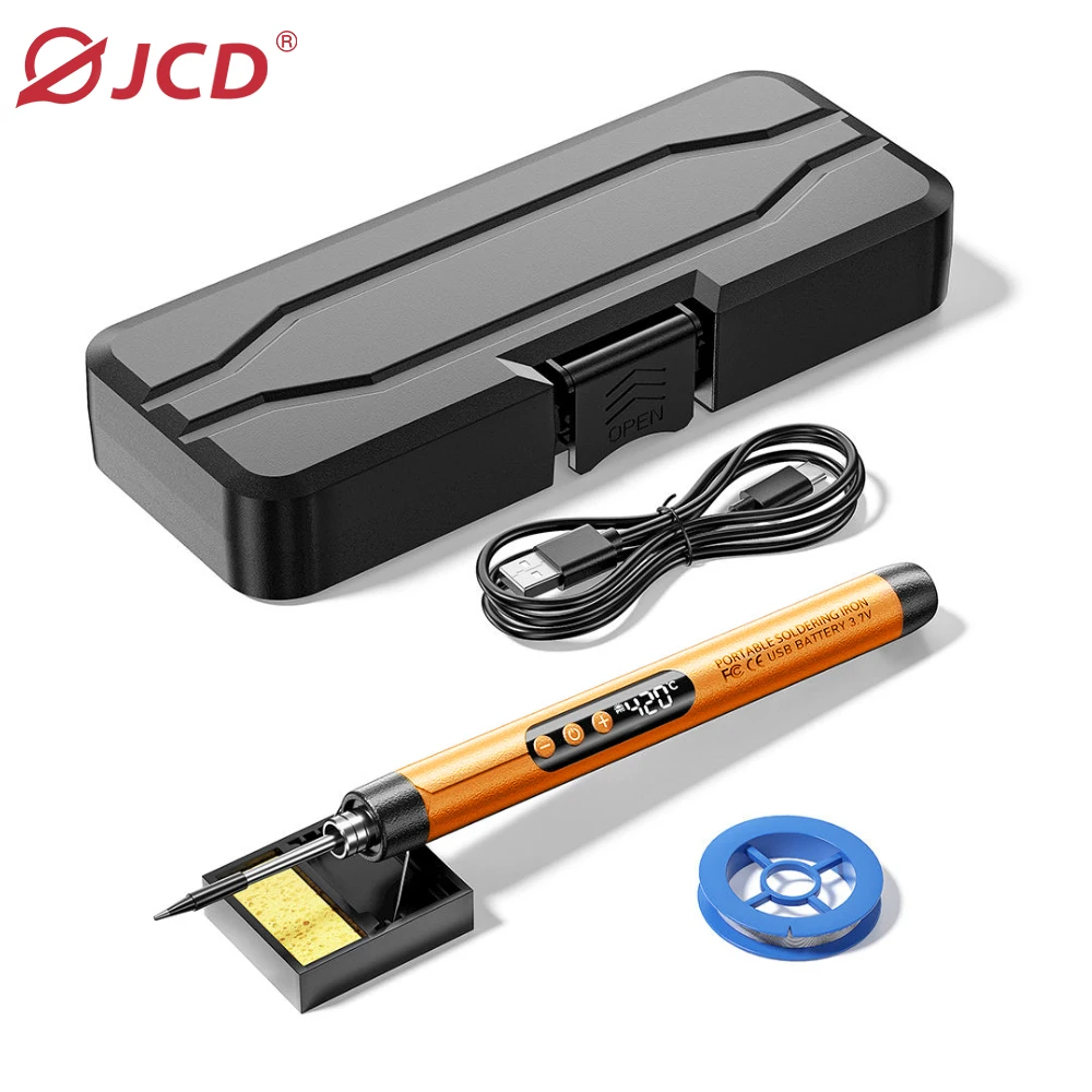 USB-soldeerbout Oplaadbare lithiumbatterij 300-450 °   C 1000mAh draadloze soldeerboutset Draagbare lasgereedschappen voor buiten