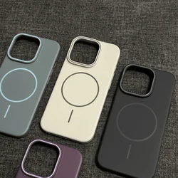 Ultrathin Magnetic for MagSafe Phone Case for iPhone 16 16pro max 15 14 Pro 13 12 16plus Wireless Charging Hard PC Armor Cover
