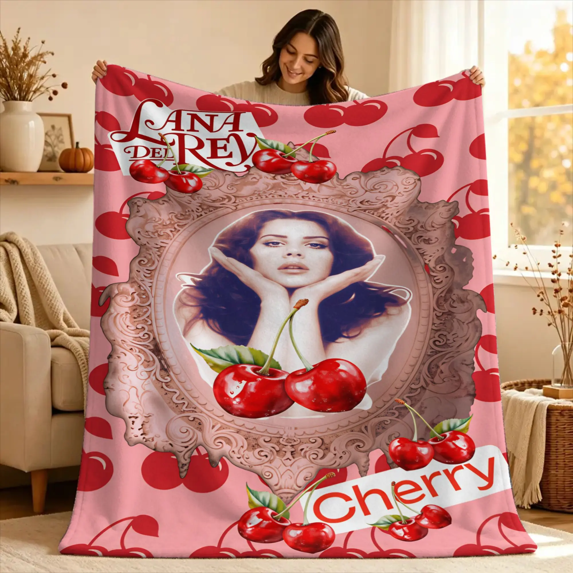 Lana Del Rey Singer Lizzy Grant  Blanket Quality Warm  Throw Blanket Winter Picnic Living Room Novelty Bedspread