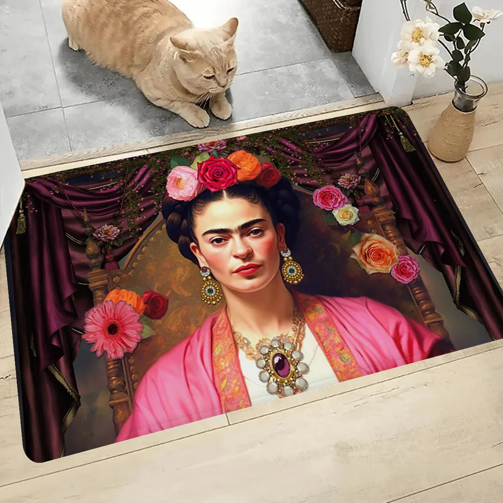 F-Frida K-Kahloes Art Floor Mat Entrance Door Mat Nordic Style Home Doormat Bathroom-Toilet Mats Bedroom Hotel Decor Mat