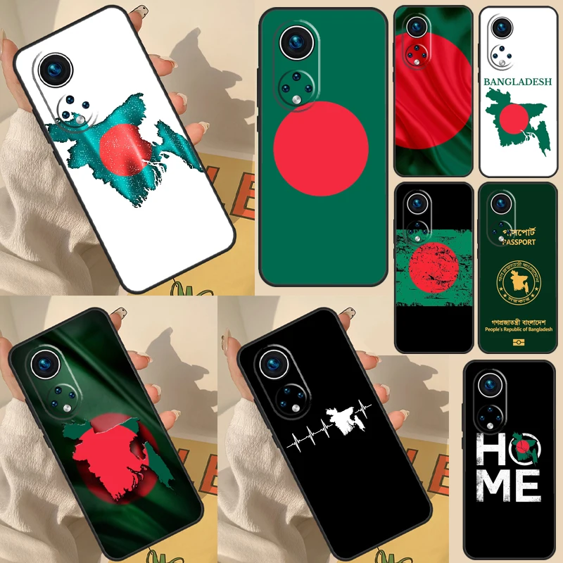 Bangladesh Flag Case For Huawei Honor 50 Lite P20 P30 P40 P50 Pro Nova 5T P Smart Z 2019 2021 Back Cover