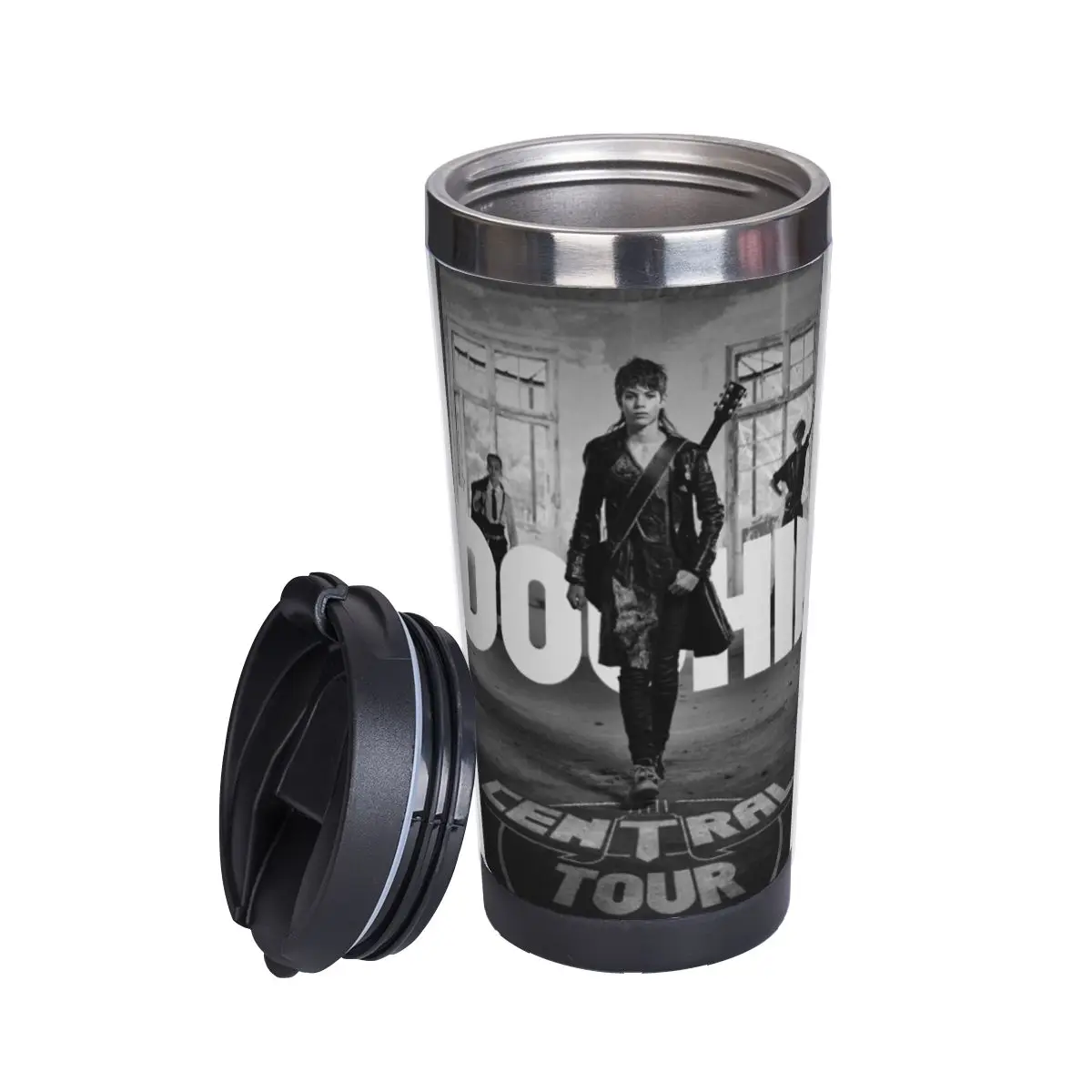 Indochine Central Tour En Tournﾩe Rire Et Chansonses Double Insulated Water Cute Thermos Mug Humor Graphic fleet coffee cups