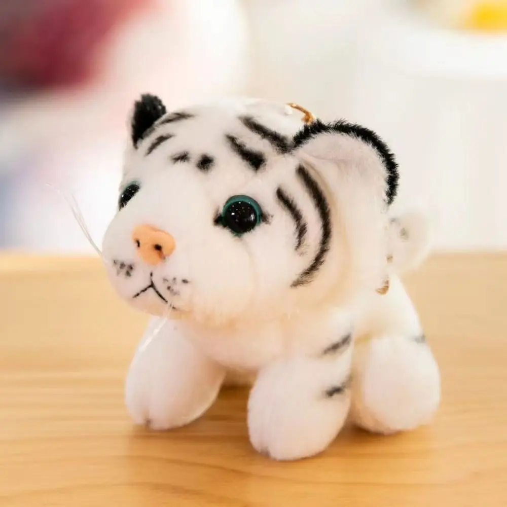 Cute Plush Tiger Plush Keychain Cartoon Funny Tiger Key Rings Soft Stuffed Animal Wallet Hanging Decoration Purse view 2