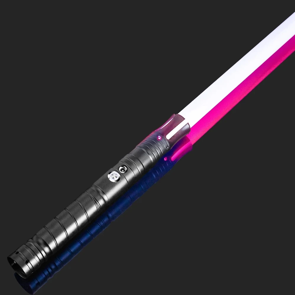 DiXinNi RGB-Metall-Lichtschwert-Duell, glatte Schaukel, Laserschwert, Säbel de Luz, 16 Farbwechsel, 16 Sounds, FOC, Rave-Blinkspielzeug 3