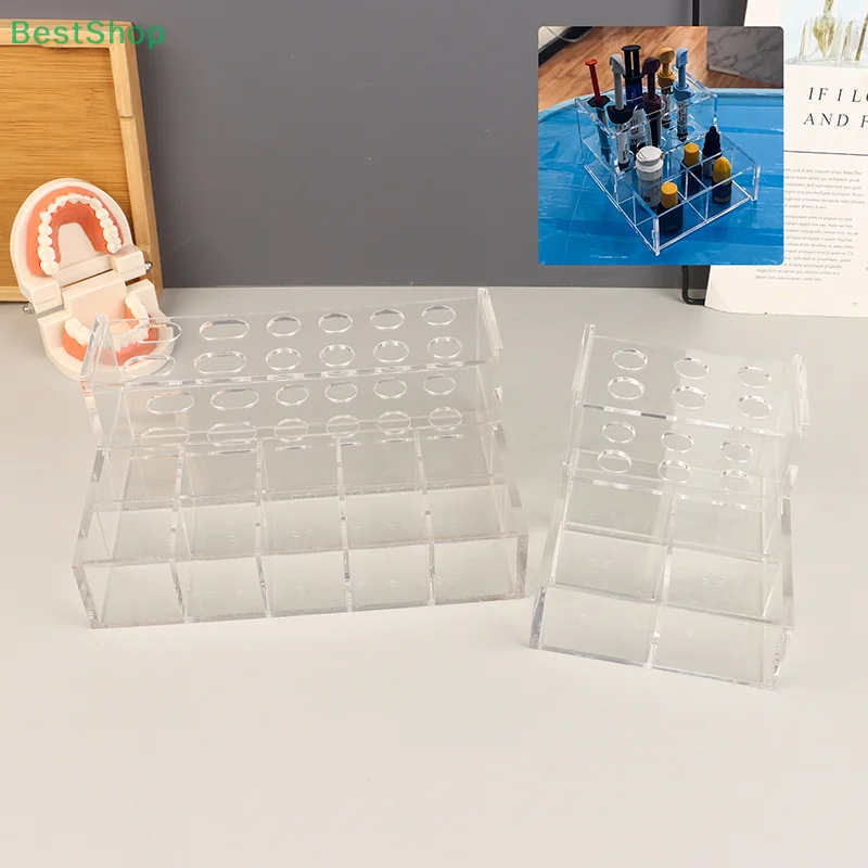 

Acrylic Organizer Dental Resin Adhesive Applicator Holder Pre-Formed Bow Wire Placement Box Storage Dust Box