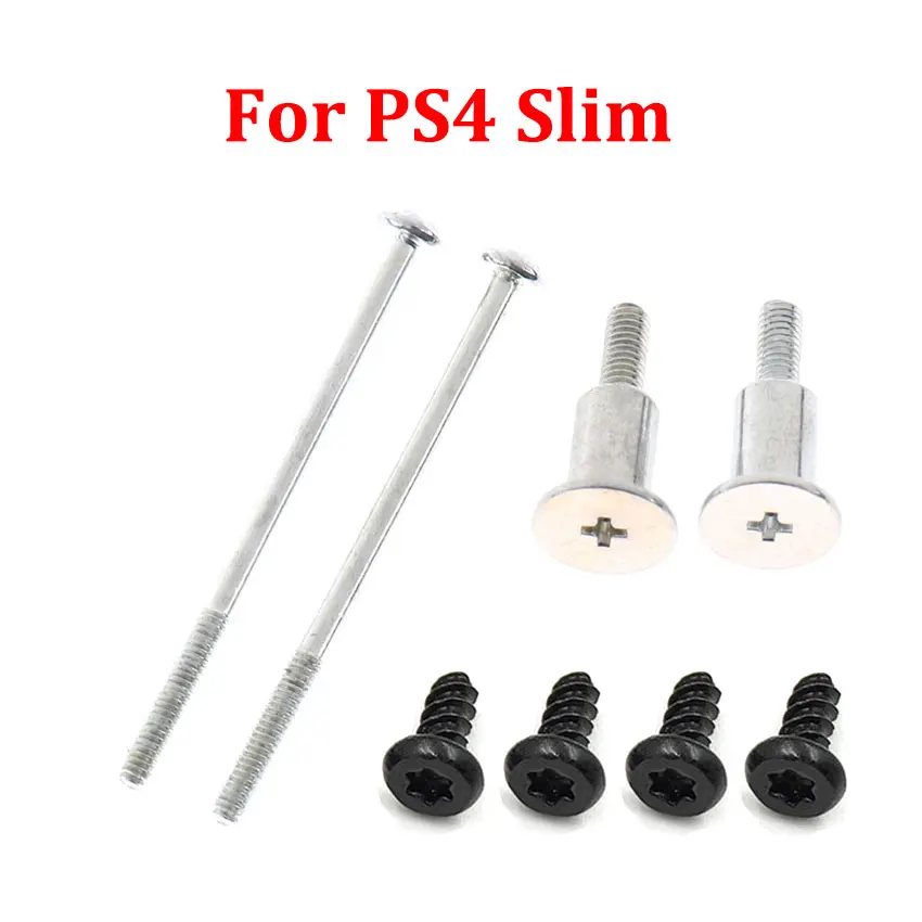 JCD For PS4 Slim Screws Screw Kit Full Set Black Plastic Rubber