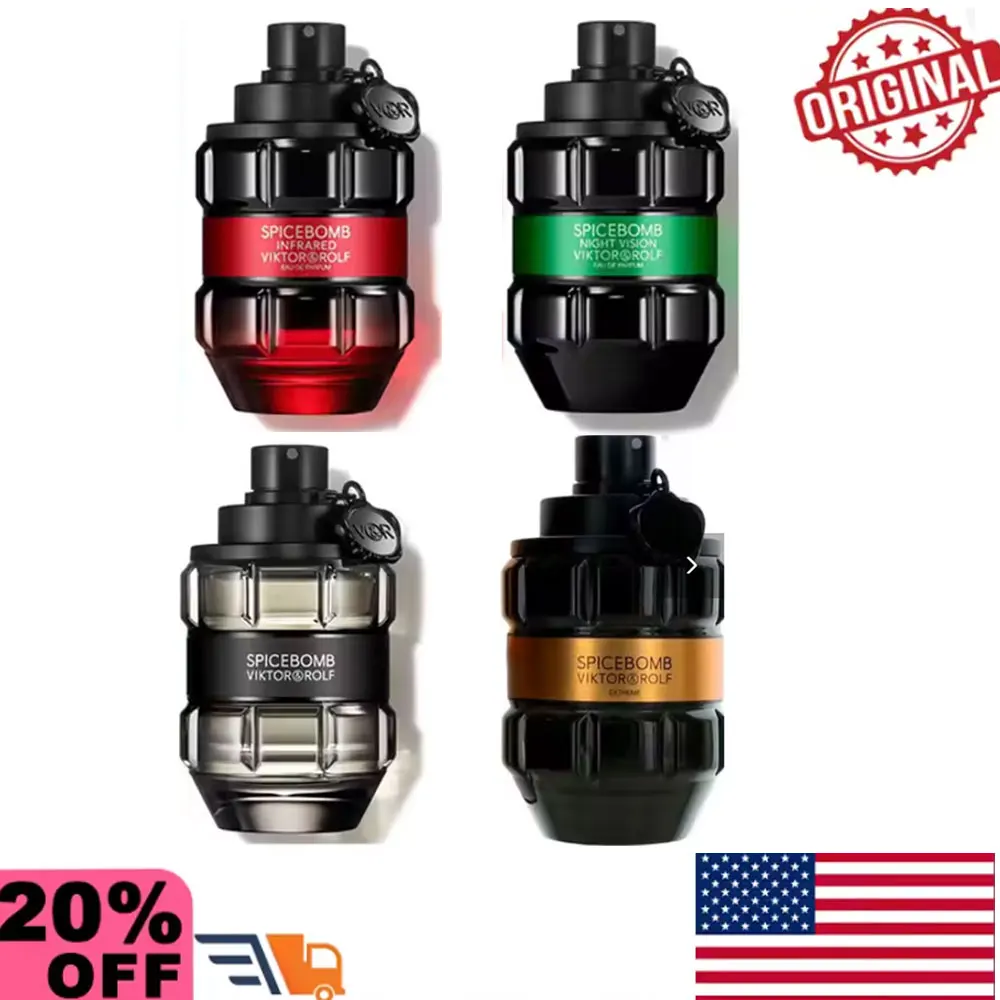 

ВикторI Spice Bomb Парфюмерная вода - Для мужчин Одеколон Туалетная вода 3,4 жидких унции 100 мл Стойкий аромат, Рождественский подарок