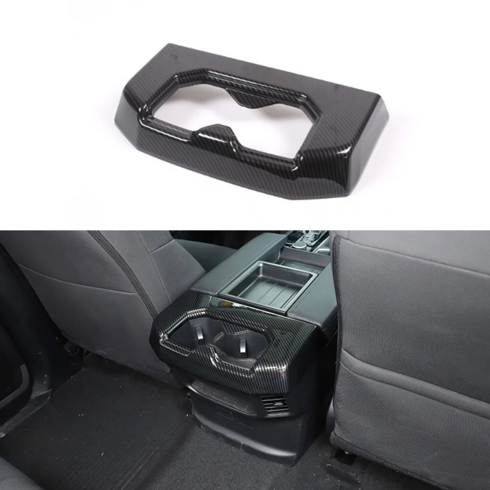 

Rear cup holder protective cover suitable For Toyota Tundra/Sequoia 22-23 carbon fiber ABS