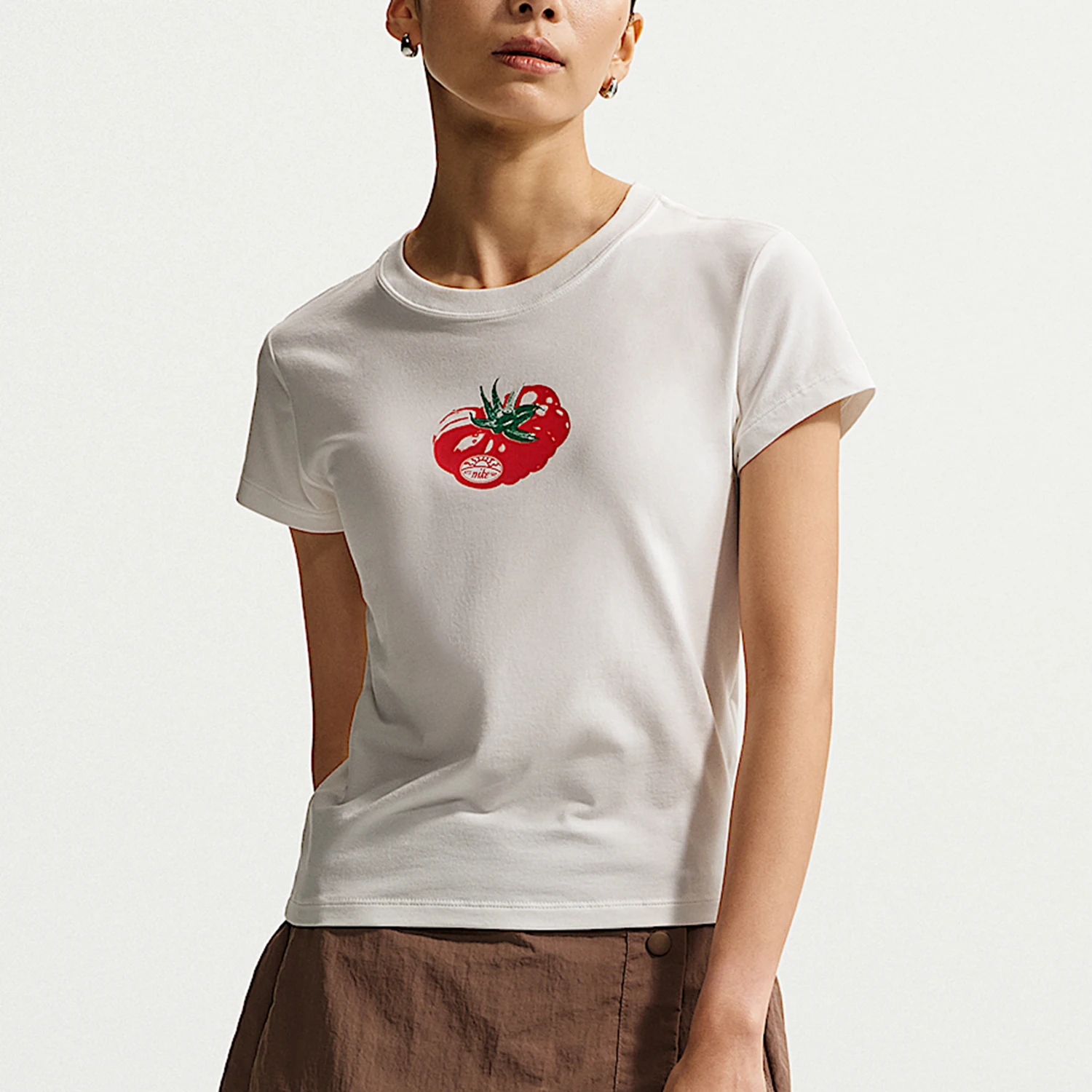 Nike genuine summer women's fashionable printed round neck skin friendly short sleeved T-shirt IO3532-133