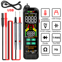 USB Digital Multimeter Smart Color Dispaly True RMS Multimetre AC DC Current Voltage Tester Diode Capacitance Frequency Meter