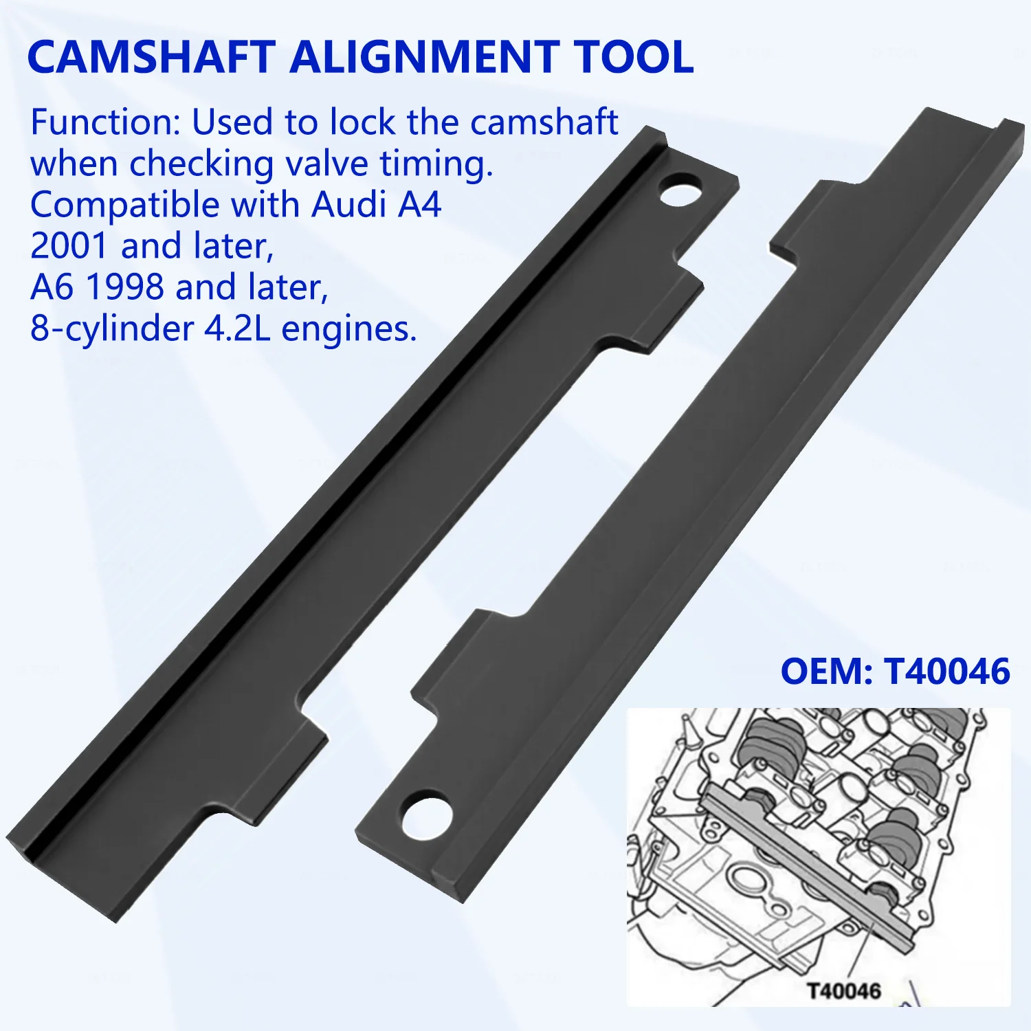 Herramienta de bloqueo de sincronización y alineación del árbol de levas del motor, adecuada para los modelos Volkswagen y Audi T40047, T40046, T3242, T40058.