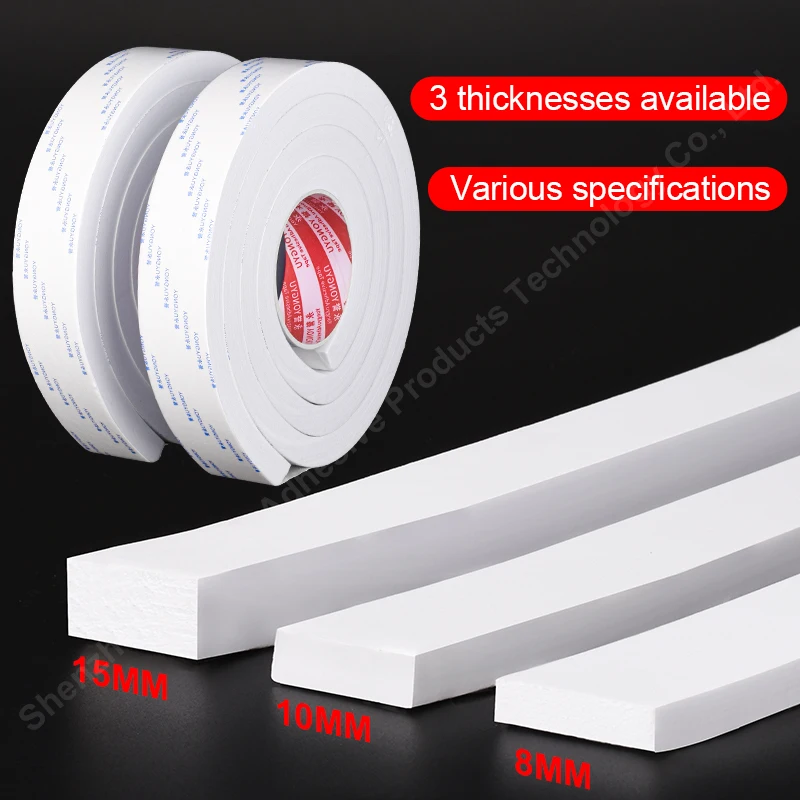 White Tape Eva Single-Sided Cushioning Heat Insulation Seismic Car Foam Sound Window Sealing Anti-Collision Wind Table Corner