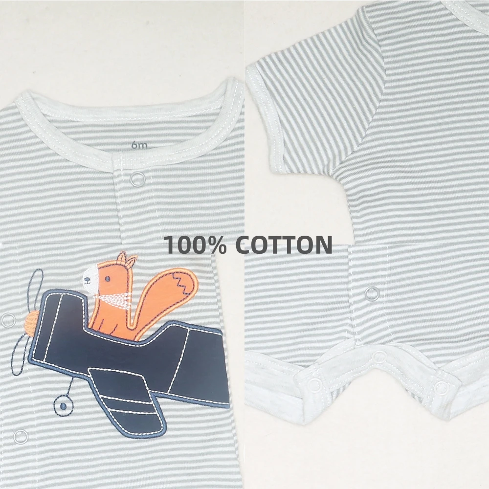 2024 Newborn Baby Clothes Jumpsuit Cartoon Summer Infant Toddler Bodysuits Girl Boy Short Sleeve One-piece Clothes Baby Romper