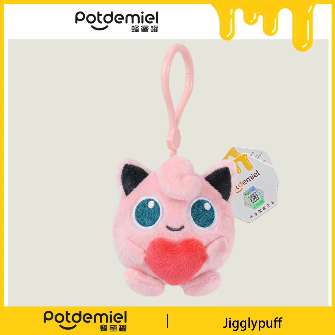 Porte-clés en peluche Potdemiel Pokemon Jigglypuff, ornement de dessin animé charmant et délicieux, cadeau pour enfants filles, décoration quotidienne pour sac à dos et sac à main