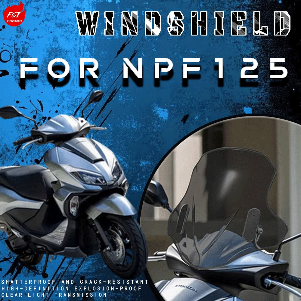 

For Wuyang NPF125 Modified Windshield, NPF125 PC Tall Windshield & Rain Deflector