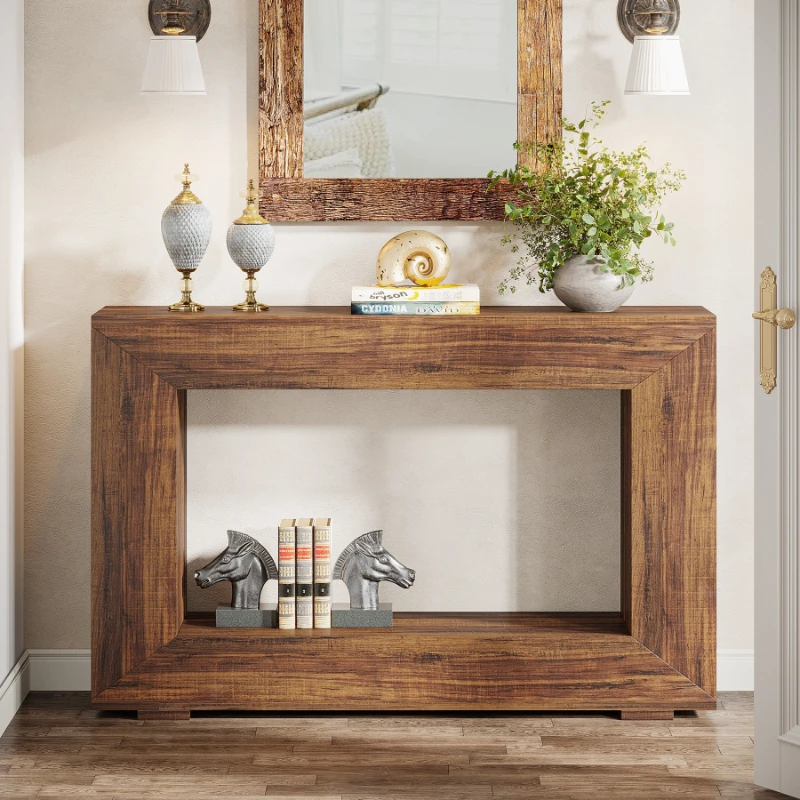 American retro log wind corridor strip table living room entrance entrance table