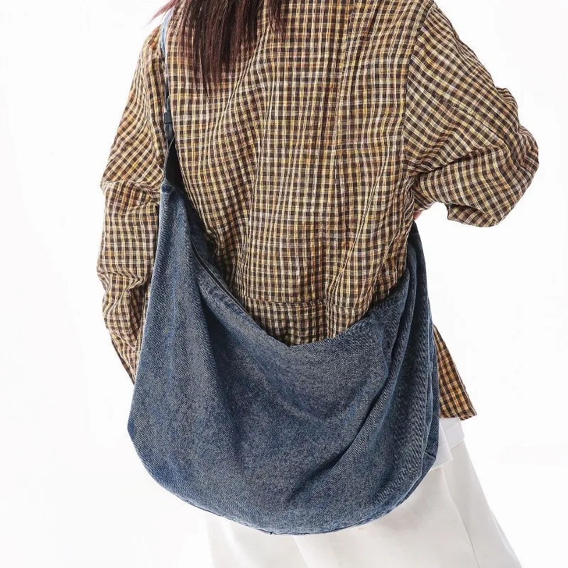 1pcs Denim Adjustable Hardware Strap Shoulder Bag Relieve Shoulder Fit Mall Visits Suburban Outings  Fabric Styling Accessory
