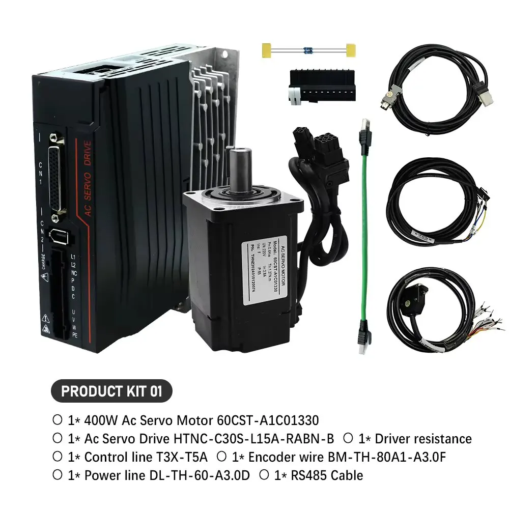 2025 Hot Sales Servo Motor 400w 750w High Speed 3000RPM Servo Motor Kit Support 5V 24V Pulse Signal Analog 0-10V RS485 Modbus