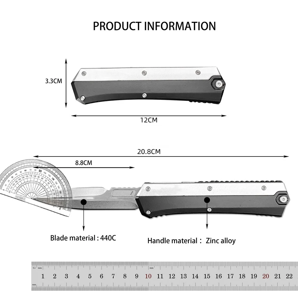 MICR UT 184-10S Series Glykon Knife D2 Blade Aluminum Alloy Inlaid G10 Handle Camping Outdoor EDC Pocket Knife Tools Tactical