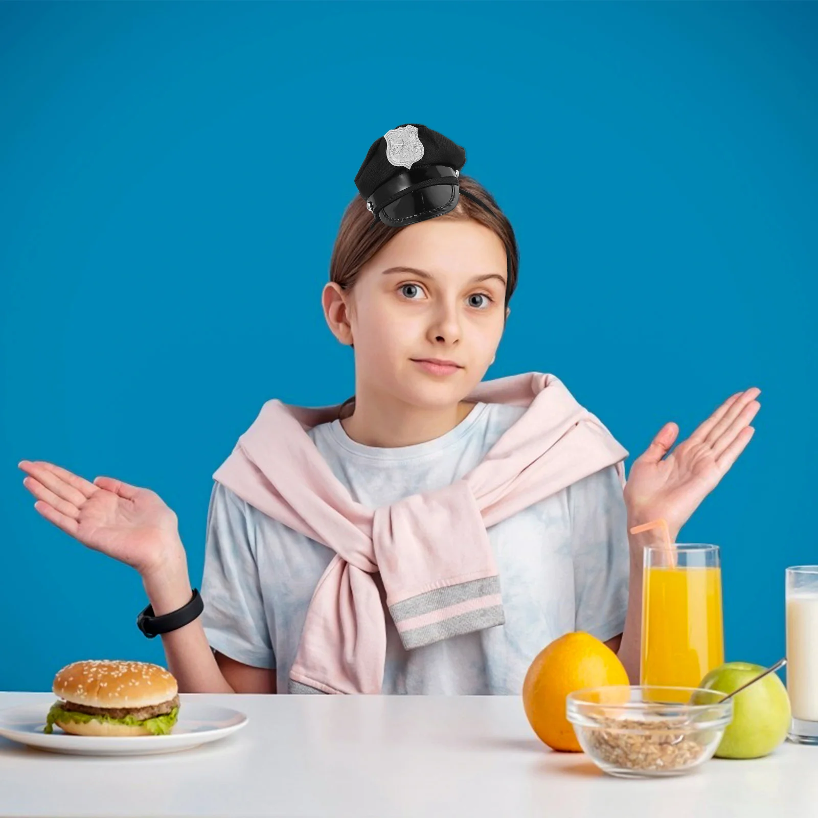 4 قطع من أطواق الشعر مع قبعة بحرية لتزيين غطاء الرأس لأداء الحفلات وغطاء الرأس الإبداعي وديكور جميل للارتداء اليومي