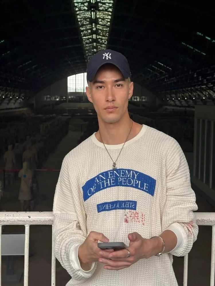

Waed Print Flannel Long Sve Autumn Winter Men's T-irt Couple's Mika American High Street PALY Casual Breathable Cotton