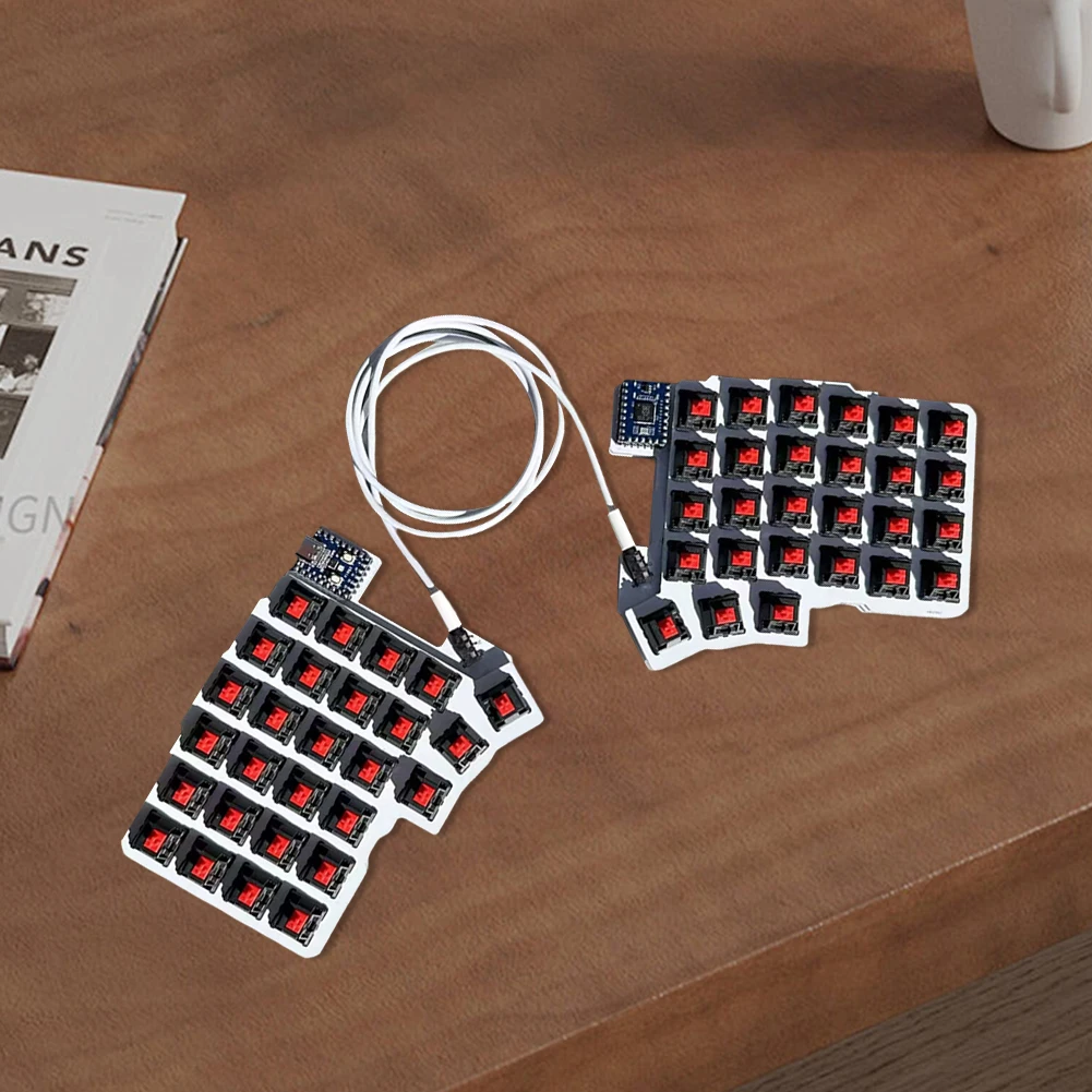 

54 Split Keyboard Wired Hot Swap Support QMK/VIAL Keyboard Single Mode Connection Customized Keyboard RP2040 Zero Board Control