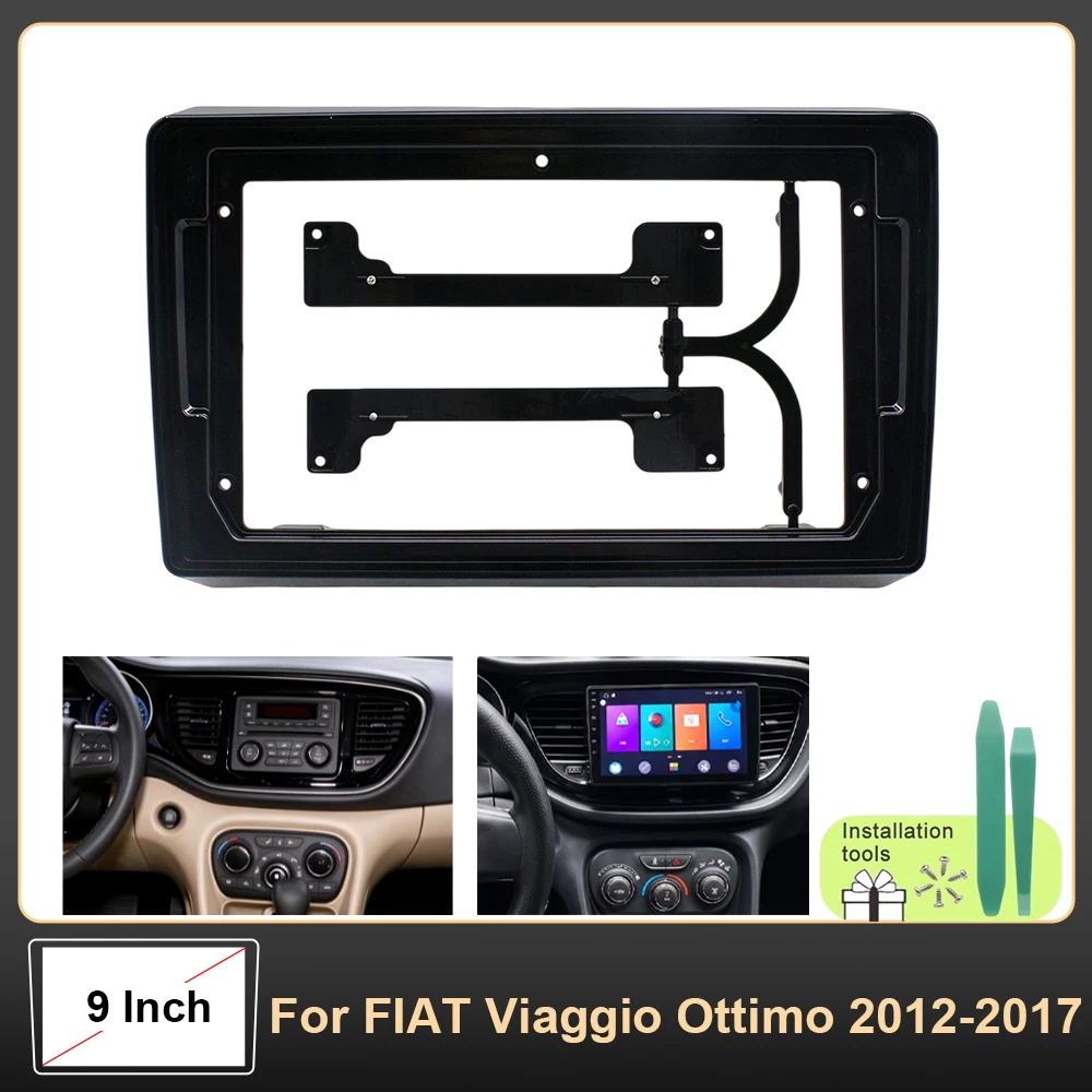 9 Inch Android Car Radio Fascia Panel Dash Kit For FIAT Viaggio 2012-2017 For Ottimo 2014-2017